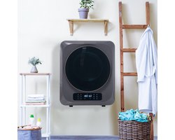 Afzuigdroger - RVS Wasdroger 3,5 kg - Meervoudige filtratie - 6 programma's - 6 functies - Oververhittingsbeveiliging - wandmontage [Energieklasse C] - 850 W grijs