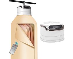 Draagbare Wasdroger – Mini Elektrische Opvouwbare Droogmachine Met Afstandsbediening En Droogtas – 360° Hetelucht Drogen - Kledingdroger met 1-4 uur timer - Met uv-sterilisatie en automatische uitschakeling - Voor Reizen Camper Appartement En Huis