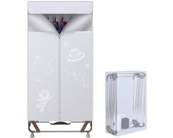 Elektrische Wasdroger 1500W – Draagbare Droogkast 170 cm – Opvouwbaar Wasrek met Grote Capaciteit (15 kg) – Sneldrogende Kledingdroger Zonder Installatie – Grijs