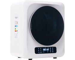 Merax Mini Wasdroger met Wandmontage - Droger tot 4 kg Capaciteit - 6 Programma's - Energieklasse C - Wit