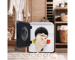 Re-purelife® Compacte Wasdroger met Afvoer voor Kleine Ruimtes - 3 kg Capaciteit (uitbreidbaar tot 4,5 kg) - 5 Programma's - Energieklasse G - Geschikt voor Opbouw of Opstelling - Stille Werking - 49.5*43.5x59.5 cm - Wit