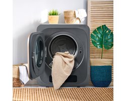 Re-purelife® Compacte Wasdroger met UV-Desinfectie - 6 Programma's - 3-4 kg Capaciteit - Geschikt voor Opbouw of Opstelling - Stille Werking & Helder LED-Display - Grijs