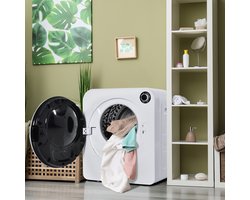 Sweiko Afvoerluchtdroger Wasdroger, RVS droger, 3 kg, 830W, Wit/Drievoudige filter, 5 programma's, wit, Overhittebescherming, Wandmontage [Energieklasse C]