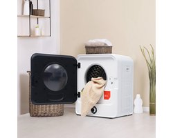 Sweiko Geventileerde Droger - Roestvrij staal - Capaciteit 3 kg - 830 W - 5 programma-instellingen - Wandmontage mogelijk [Energie-efficiëntieklasse G]