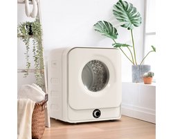 Uitlaatgasdroger - RVS wasdroger - 3kg - 4,5kg capaciteit - 830W wasdroger met meervoudige filtratie - 5 programma's - Oververhittingsbeveiliging - wandmontage [Energieklasse C] - wit