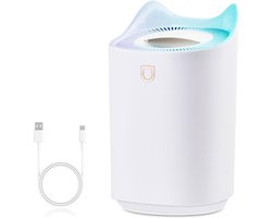 3 liter Luchtbevochtiger 36 dB Stille Top Fill USB-Luchtbevochtiger met Dubbele Spray-Modi en LED-Nachtlampje tot 24 uur voor Slaapkamer, Kinderkamer en Planten
