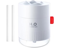 500 ml Slaapkamer Luchtbevochtiger - Ultra Stil - Draagbare Luchtreiniger - Met LED Nachtlicht - Automatische Uitschakeling - Wit - Woonkamer - Babykamer - Kinderen