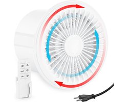 Afzuigventilator 150Mm Met Afstandsbediening - 2 Richtingen - 3 Snelheden - Geruisloze Ventilator Met Geheugenfunctie Voor Badkamer - Keuken - Garage - Kelder - Inlaat En Afvoer