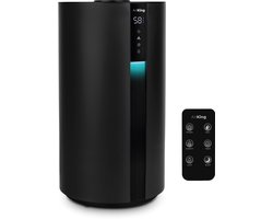 AirKing Luchtbevochtiger - Humidifier Zwart - Bevochtiger huiskamer slaapkamer - Topfill - 3.5 Liter - Hygrometer - Aroma