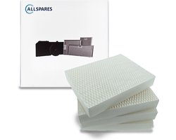 AllSpares Luchtfilter (4 St.) voor Luchtbevochtigers geschikt voor Stadler Form Oskar / Karl (220x173x35mm)