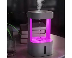 Anti-Gravity Water Drops Humidifier - Cool Mist - LED Lights - Slaapkamer Kantoor - 580ml