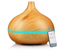 Aromadiffuser, luchtbevochtiger, ultrasone verstuiver, elektrische luchtbevochtiger Geschikt voor binnen, aromalamp, diffuser Geschikt voor etherische oliën met 7-kleurige ledverlichting, bevochtigingscapaciteit 30 ml/uur