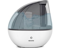 Auronic Luchtbevochtiger - 1,5 Liter - 40m2 - Geschikt voor Woonkamer, Kantoor, Slaapkamer, Babykamer en Meer - Stil - BPA-Vrij - Met Waterfilter - Wit