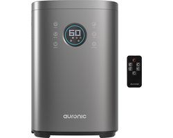 Auronic Luchtbevochtiger - 4 Liter - 40m2 - Geschikt voor Woonkamer, Kantoor, Slaapkamer, Babykamer en Meer - Met Aromatherapie - BPA-Vrij - Grijs