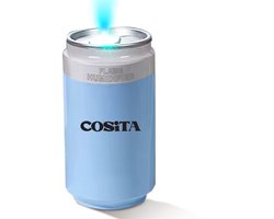 Auto Aroma Diffuser met Vlam Effect – Luchtbevochtiger & Geurverspreider – LED Verlichting – 260ml – Voor Etherische Oliën – Humidifier Auto - Blauw