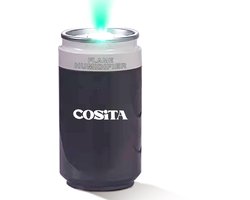 Auto Aroma Diffuser met Vlam Effect – Luchtbevochtiger & Geurverspreider – LED Verlichting – 260ml – Voor Etherische Oliën – Humidifier Auto – Grijs