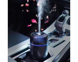 Auto Luchtbevochtiger Aromatherapie Essentiële Olie Diffuser USB Cool Mist Mini Draagbaar voor Auto Thuis Kantoor Slaapkamer (zwart)