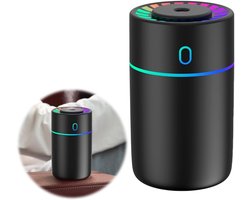 Auto-luchtverfrisser, diffuser voor etherische oliën met kleurrijke lichten, aroma-diffuser, 2 modi, mini-diffuser luchtbevochtiger voor auto, kantoor, slaapkamer, huis, reizen