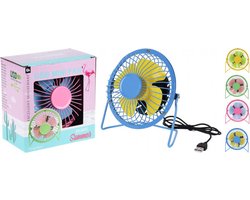Borvat® | USB Mini Ventilator | Ventilator | Tafelventilator | Geluidstil | 360º Kantelbaar | 3 Snelheden | Thuis | Kantoor | Reizen | Bureau Ventilator | Bed Ventilator | 4 Verschillende mooie kleuren