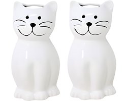 Concorde Waterverdamper radiator - 2x - kat - wit - kunststeen - kinderkamer - 17 cm - luchtbevochtiger