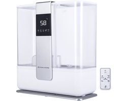 CoolHome HU24 Ultrasoon Luchtbevochtiger- Luchtbevochtiger met Ionisator en afstandsbediening- Wit - Zilver