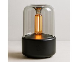 Diffuser & Luchtbevochtiger Aromatherapie met Kaarslamp – Essentiële Olie Diffuser 120 ml – Ultrasone Luchtbevochtiger met Koele Mist