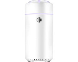 Draagbare aroma diffuser voor in de auto/thuis met 7-kleurige LED-lampjes, wit