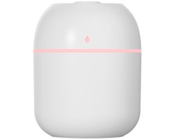 Draagbare, compacte luchtbevochtiger, 220 ml, USB-desktopbevochtiger, geschikt voor auto's, kantoren en slaapkamers, ultrastil ontwerp - wit.