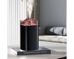 Draagbare mini-luchtbevochtiger, 400 ml kleine luchtbevochtiger met 2 standen grote spray, USB persoonlijke desktop-luchtbevochtigers voor thuis, slaapkamer, auto, kantoor, reizen, yoga met 7-kleuren LED-licht, automatische uitschakeling, basgeluid (