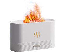 DrPhone Atmosphere1 – Aroma Luchtbevochtiger – Stille Rustgevende Luchtbevochtiger Met Ledverlichting - Wit