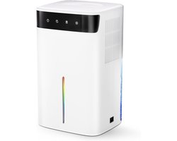 Elektrische luchtontvochtiger 2600ML, met veranderende LED-verlichting en ontdooifunctie - Stille nachtmodus 40dB voor slaapkamer, keuken en kelder, schimmelwerend