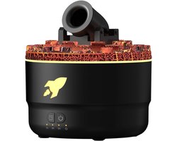 Etherische oliediffuser - kanon vuur vlam aromatherapie diffuser, 280 ml ultrasone Cool Mist luchtbevochtiger met 7 kleuren licht, timer en automatische uitschakeling voor thuis