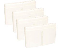 Excellent Houseware Radiator bak - 10x - waterverdampers/luchtbevochtigers - wit - kunststof - 19 x 13 cm