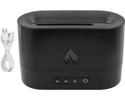 Flame Air Aroma Diffuser Luchtbevochtiger Geurverspreider Luchtbevochtiger met 3D Vlam Nachtlampje 250 ml voor Slaapkamer Thuis en Kantoor