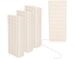 Gerimport Luchtbevochtiger - 5x stuks - waterverdamper - radiator - wit - aardewerk - L8 x H20 cm