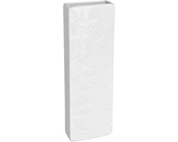 Gerimport Luchtbevochtiger waterverdamper - radiator - wit - aardewerk - 7 x 17 cm