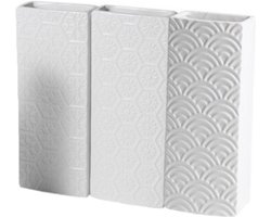 Gerimport Luchtbevochtiger/waterverdamper radiator - wit - aardewerk - L7,5 x H17,5