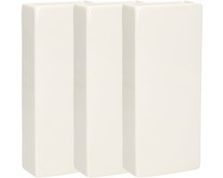 Gerimport Waterverdamper - 3x - wit - keramiek - 400 ml - radiatorbak luchtbevochtiger - 7,4 x 17,7 cm