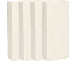 Gerimport Waterverdamper - 4x - ivoor wit - keramiek - 400 ml - radiatorbak luchtbevochtiger - 7,4 x 17,7 cm