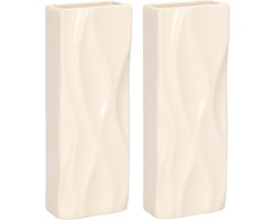 Gerimport Waterverdamper - 4x - wit - keramiek - 400 ml - radiatorbak luchtbevochtiger - 7 x 18,5 cm