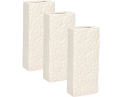 Gerimport Waterverdamper - 6x - creme wit - keramiek - 400 ml - radiatorbak luchtbevochtiger - 7,4 x 17,7 cm