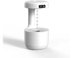 Gloovon Luchtbevochtiger - 0.6L - Humidifier - Anti-Zwaartekracht - Diffuser voor Woonkamer, Kantoor, Slaapkamer, Babykamer en Meer - Wit
