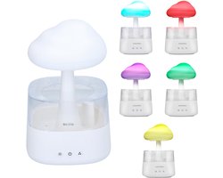 Grundig Raincloud Luchtbevochtiger – Aroma Diffuser met Regen- en Nevelfunctie – Geurverspreider met LED-verlichting – USB-C – Voor Etherische Oliën en Aromatherapie