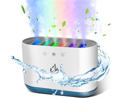 Humidifier 900ml - Dynamische Pick-up Slaapkamer Luchtbevochtiger met 6 Nozzles en 7 Kleuren LED Lampen - 25dB Ultra Stil - Thuis Kantoorontvangst