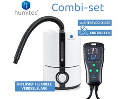 Humitec® Controller-Regelaar- temperatuur en luchtvochtigheidsregelaar + Humitec® Luchtbevochtiger 5liter - terrarium- kweek-groente-fruit-planten-kas