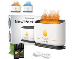 IGNIS - Aroma Diffuser & Luchtbevochtiger - Vlammen Effect LED - 200ml - USB-C - Zwart