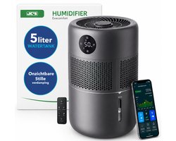JC's - Luchtbevochtiger - luchtbevochtigers en luchtreiniger in 1 - Aromatherapie - 5 Liter - Wifi - UVC lamp - Top Filling - Humidifier - Woonkamer, Slaapkamer, Kantoor, Babykamer - Hygrometer