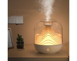 JeiibrZui Ultrasone Luchtbevochtiger - Nachtlicht - Instelbare Verlichting - USB Gevoed - Voor Slaapkamer Kinderkamer Kantoor