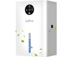 JerMore® – luchtontvochtiger – elektrisch – stil – automatische uitschakeling – met nachtlamp – wit – 24 x 19 x 37 cm – 1,8 L – 2,5 kg