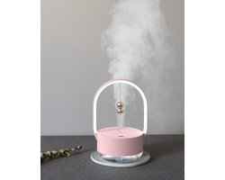 LED Luchtbevochtiger – Ultrasone Verdamper – magnetische Humidifier – Moderne luchtbevochtiger- met verlichting – USB adapter-Luchtbevochtiger Humidifier-Roze